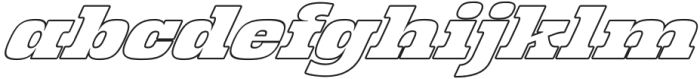 RidgeCliffOutline-Italic otf (400) Font LOWERCASE