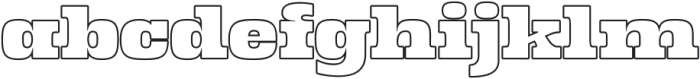 RidgeCliffOutline-Regular otf (400) Font LOWERCASE