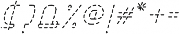 Right Hand Light Italic Dash ttf (300) Font OTHER CHARS
