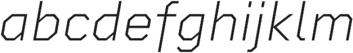Rigid Square ExtraLight Italic otf (200) Font LOWERCASE