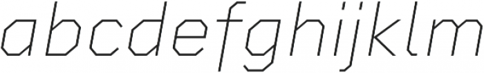 Rigid Square Thin Italic otf (100) Font LOWERCASE