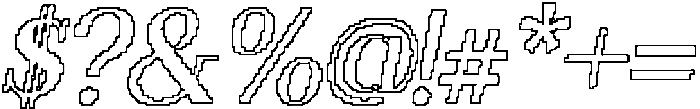 Ripete Pixel Outline otf (400) Font OTHER CHARS