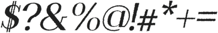 RipeteRough-Italic otf (400) Font OTHER CHARS