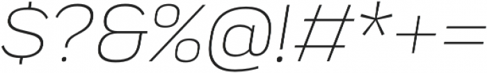 Ripple Thin Italic otf (100) Font OTHER CHARS
