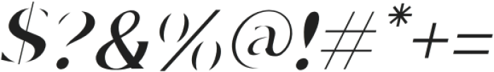 Riqsa Thin Italic otf (100) Font OTHER CHARS