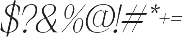 Risley-Italic otf (400) Font OTHER CHARS