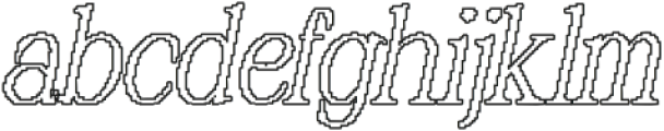 Risley Pixel Outline otf (400) Font LOWERCASE