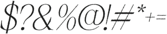 Risley Rough Italic otf (400) Font OTHER CHARS