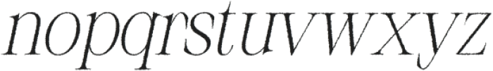 Risley Rough Italic otf (400) Font LOWERCASE