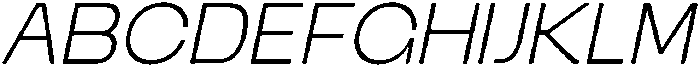 Ristle Oblique Extra Light otf (200) Font UPPERCASE