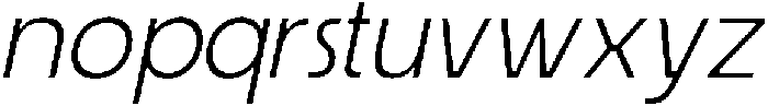 Ristle Oblique Extra Light otf (200) Font LOWERCASE