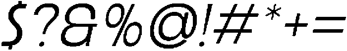 Ristle Oblique Light otf (300) Font OTHER CHARS