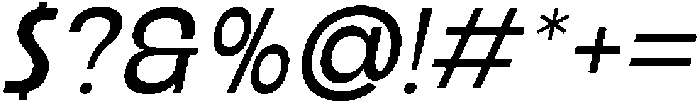 Ristle Oblique Regular otf (400) Font OTHER CHARS