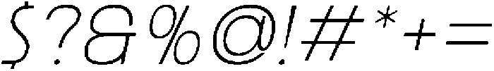 Ristle Oblique Thin otf (100) Font OTHER CHARS