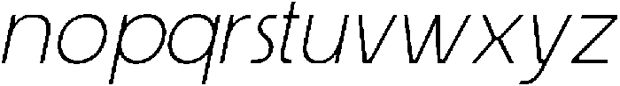 Ristle Oblique Thin otf (100) Font LOWERCASE