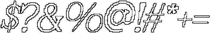 Rivania Pixel Outline otf (400) Font OTHER CHARS