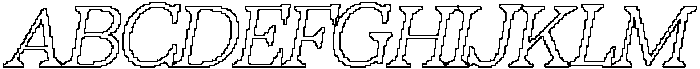 Rivania Pixel Outline otf (400) Font UPPERCASE