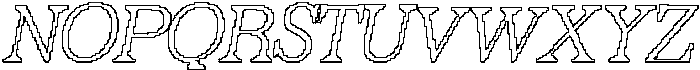 Rivania Pixel Outline otf (400) Font UPPERCASE