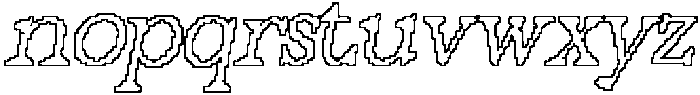 Rivania Pixel Outline otf (400) Font LOWERCASE