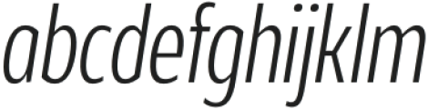 Rivera Light Italic otf (300) Font LOWERCASE