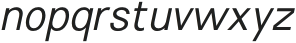 Rivoga Sans Regular Italic otf (400) Font LOWERCASE