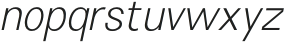 Rivoga Sans Thin Italic otf (100) Font LOWERCASE