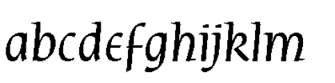 Rieven Uncial Pro Italic Font LOWERCASE