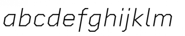 Rigid Square Extra Light Italic Font LOWERCASE
