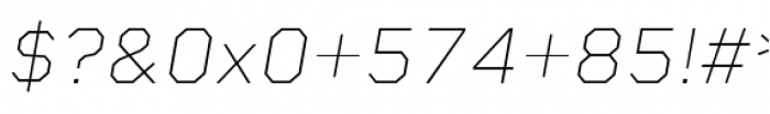 Rigid Square Thin Italic Font OTHER CHARS