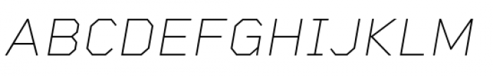 Rigid Square Thin Italic Font UPPERCASE