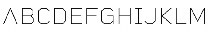Rigid Square Thin Font UPPERCASE