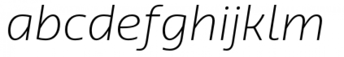 Riona Sans Thin Italic Font LOWERCASE