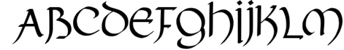 Rivendell. The full of magic font. Font UPPERCASE