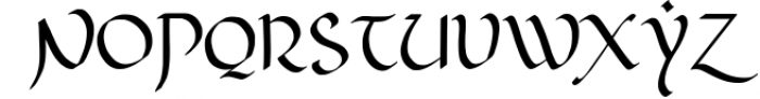 Rivendell. The full of magic font. Font UPPERCASE