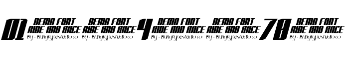 RIDE AND RACE Font OTHER CHARS