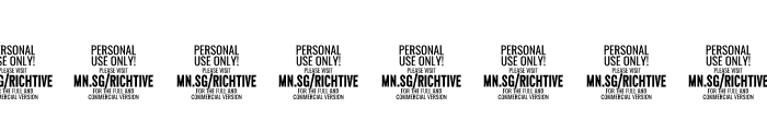 Richtive Script PERSONAL USE Regular Font OTHER CHARS