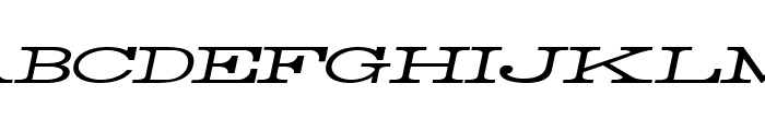 Rider Widest Ultra-expanded Light Italic Font LOWERCASE