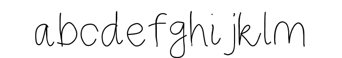 RiseStarHand-Light Font LOWERCASE