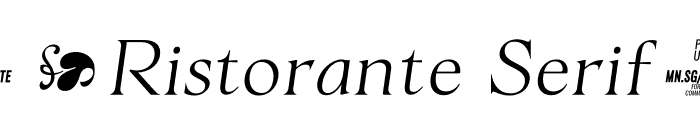 Ristorante Serif PERSONAL USE Italic Font OTHER CHARS