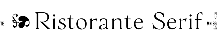 Ristorante Serif PERSONAL USE Regular Font OTHER CHARS