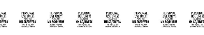 Rivera PERSONAL USE ONLY Black Font OTHER CHARS