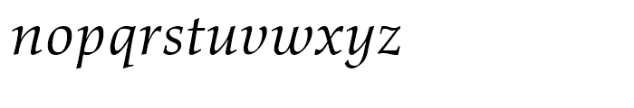 Richler Greek Italic Font LOWERCASE