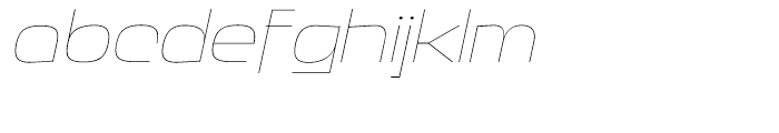 Ritafurey Thin Italic Font LOWERCASE