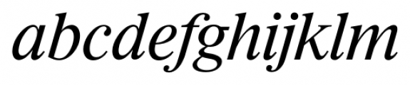 Riccione Serial Light Italic Font LOWERCASE