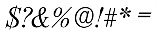 Riccione Serial Xlight Italic Font OTHER CHARS