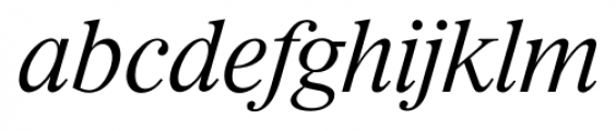 Riccione Serial Xlight Italic Font LOWERCASE