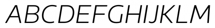 Riona Sans ExtraLight Italic Font UPPERCASE