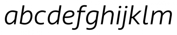 Riona Sans Light Italic Font LOWERCASE