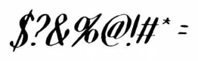 Rivina Drip Pen Italic Font OTHER CHARS