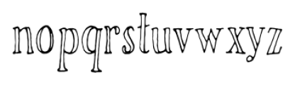Rivina Pen Condensed Outline Font LOWERCASE